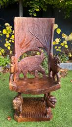 Handgemaakte Afrikaanse Stoel - Massief Hout, Antiek en Kunst, Antiek | Meubels | Stoelen en Banken, Ophalen