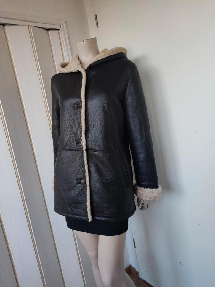 Brookshire lammy jas zwart kort maat 36, Kleding | Dames, Jassen | Winter, Zo goed als nieuw, Maat 36 (S), Zwart, Ophalen of Verzenden