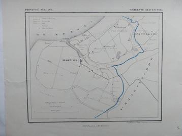 45 / Stavenisse St. Annaland De Keeten Litho uit 1867 Kuyper beschikbaar voor biedingen