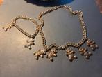 vintage teddybeer bedelketting, Sieraden, Tassen en Uiterlijk, Kettingen, Verzenden, Zo goed als nieuw, Goud, Overige materialen