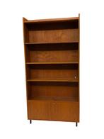 Vintage Teakhouten Boekenkast Deens Design Jaren 60, Met plank(en), Gebruikt, 200 cm of meer, Vintage