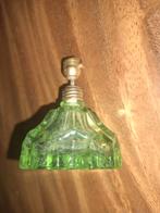 Antiek Parfumflesje - Groen Glas, Antiek en Kunst, Antiek | Glas en Kristal, Ophalen of Verzenden