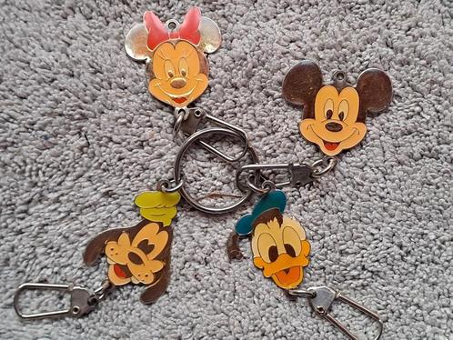 4 sleutelhangers Minnie Mickey Goofy en Donald Duck, Verzamelen, Disney, Zo goed als nieuw, Beeldje of Figuurtje, Mickey Mouse