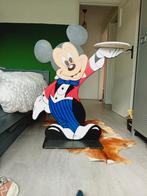 Houten Mickey Mouse figuur met dienblad, Superheld, Ophalen of Verzenden, Zo goed als nieuw, Beeldje of Figuurtje