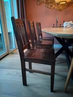 GRATIS Massief kersenhouten eetkamerstoelen 6 stuks, Ophalen, Gebruikt, Bruin, Vijf, Zes of meer stoelen