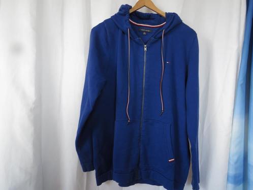 fel blauwe hoodievest mt XL Tommy Hilfiger, Kleding | Heren, Truien en Vesten, Gedragen, Maat 52/54 (L), Blauw, Ophalen of Verzenden