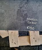 Ca 9m2 VLOERTEGELS 80X80CM €150 quenos graphite, Ophalen, 30 cm of meer, Steen of Klei, 50 tot 150 cm
