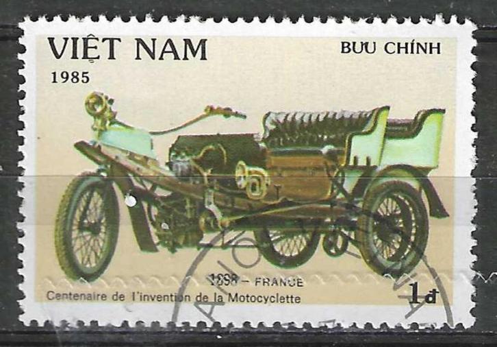 Vietnam 1985 - Yvert 592 - 100 jaar Moto - Frankrijk (ST), Postzegels en Munten, Postzegels | Azië, Zuidoost-Azië, Verzenden