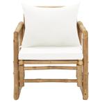Tuinstoelen 2 st met kussens bamboe, Ophalen of Verzenden, Nieuw