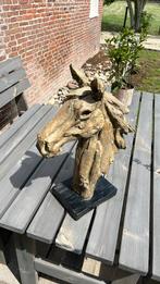 Beeld paardenhoofd, Tuin en Terras, Tuinbeelden, Ophalen, Zo goed als nieuw, Hout
