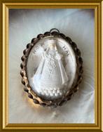 Antiek meerschuim lijstje: ND de Hal, Maria, Ophalen of Verzenden