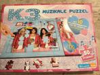 K3 Muzikale Puzzel - 50 Stukjes met 10 geluidsfragmenten, Kinderen en Baby's, Speelgoed | Kinderpuzzels, Ophalen of Verzenden