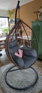 Hangstoel (Egg) - Heerlijk Relaxen!, Huis en Inrichting, Fauteuils, Ophalen, 75 tot 100 cm, Zo goed als nieuw, Riet of Rotan