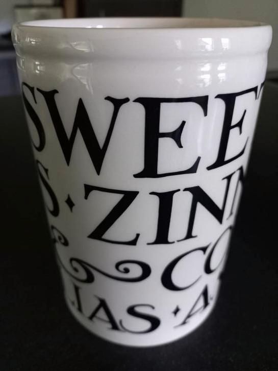 Emma Bridgewater black toast vaas., Huis en Inrichting, Keuken | Servies, Zo goed als nieuw, Kop(pen) en/of Schotel(s), Overige stijlen