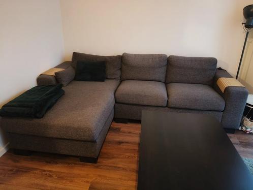 Bankstel met chaise longue, Huis en Inrichting, Banken | Bankstellen, Gebruikt, Hoekbank, Vierpersoons of meer, 150 tot 200 cm
