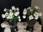 zijde bloemen in vaasje, Ophalen of Verzenden, Zo goed als nieuw, Binnen
