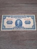 Biljet 10 gulden 1943, muntbiljet Wilhelmina, Ophalen of Verzenden, 10 gulden