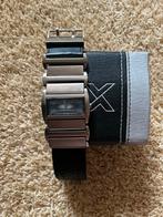 IXXXI armband horloge elegance zwart leer/rvs staal, Overige merken, Leer, Staal, Polshorloge