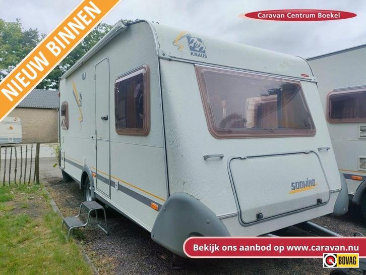 Knaus Sudwind 450 TF incl. zakluifel & mover, Caravans en Kamperen, Caravans, tot en met 4, 1000 - 1250 kg, Rondzit, Knaus, Frans bed