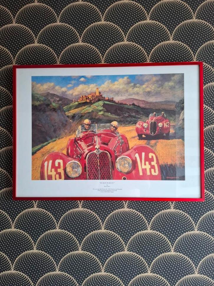 Alfa Romeo Mille Miglia - In Hot Pursuit. 8c 2900, Antiek en Kunst, Kunst | Overige Kunst, Ophalen of Verzenden