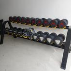 Nieuwe Urethane Dumbells Set 5 tot 36 kilo + Dumbellrek, Ophalen, Zo goed als nieuw, Dumbbell