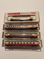 Fleischmann Piccolo N–TEE set loc 7375 + rijtuig 8162/63/69, Ophalen of Verzenden, Zo goed als nieuw, Gelijkstroom, Fleischmann