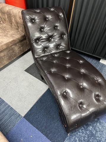 vidaXL Chaise longue kunstleer bruin nieuw beschikbaar voor biedingen