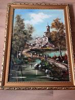 Mooi olieverf schilderij van Molima met gouden lijst, Ophalen