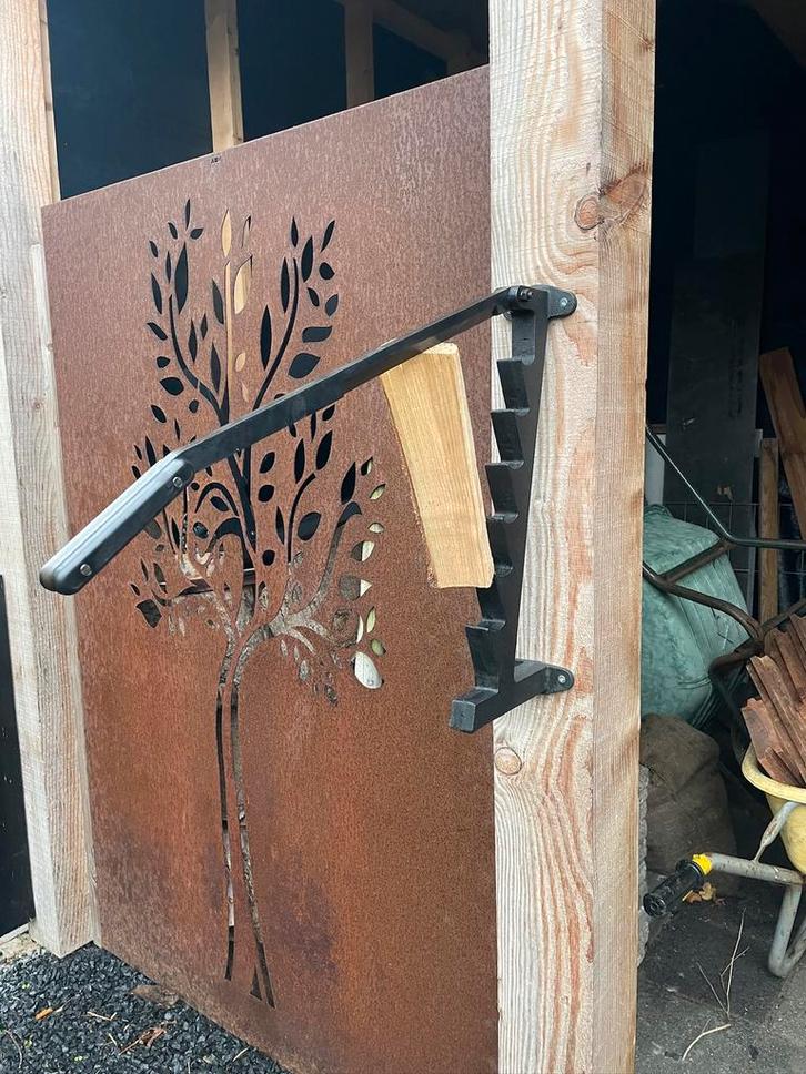 Houtklover woodsplitter spanmesser bijl kloofmachine kliever, Tuin en Terras, Palen, Balken en Planken, Zo goed als nieuw, Palen