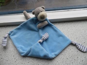 Knuffeldoek beer of beertje merk Funnies blauw velours beschikbaar voor biedingen