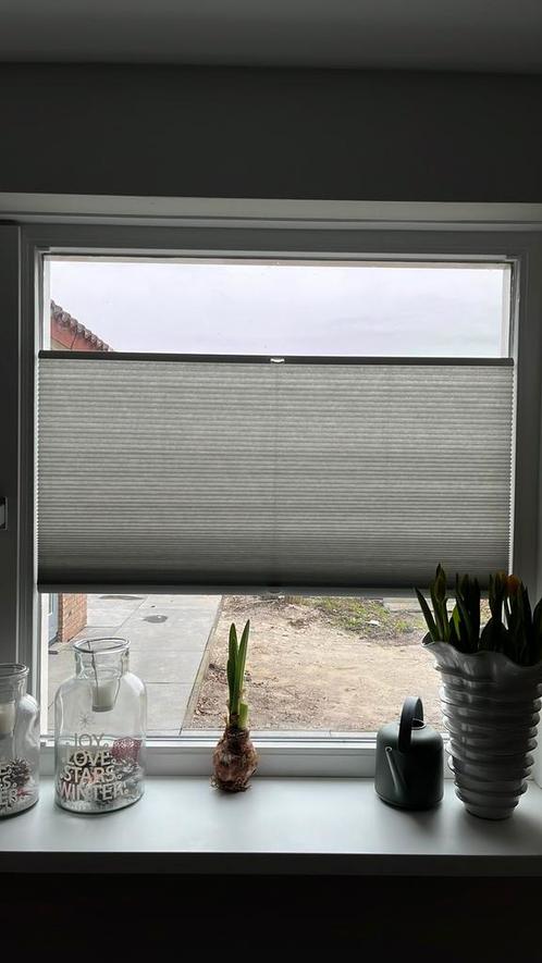 Plissé gordijnen, nieuw in verpakking, Huis en Inrichting, Stoffering | Gordijnen en Lamellen, Nieuw, 200 cm of meer, Grijs, Ophalen