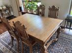 antieke Mechelse eettafelset met 5 stoelen, Antiek en Kunst, Antiek | Meubels | Stoelen en Banken, Ophalen