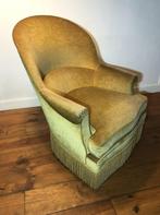 Boudoir cocktail fauteuiltje, velours stof, vintage design, Ophalen of Verzenden, Zo goed als nieuw, 75 tot 100 cm, Stof