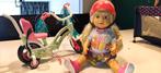 Bijna nieuw! Baby born pop en fiets, Ophalen, Zo goed als nieuw, Babypop