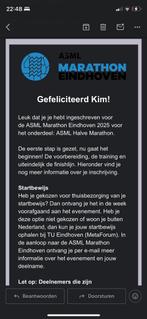 ASML halve marathon Eindhoven, Tickets en Kaartjes, Evenementen en Festivals, Eén persoon