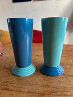 Vintage Aardewerk Vazen Set Blauw/Turquoise, Antiek en Kunst, Antiek | Vazen, Ophalen of Verzenden