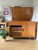 Vintage tekenkast / schoolkast, Huis en Inrichting, Kasten | Ladekasten, Ophalen, Gebruikt, 100 tot 150 cm, 5 laden of meer