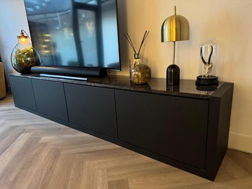 Tv meubel 278 breed - marmer inleg, Huis en Inrichting, Kasten | Televisiemeubels, Zo goed als nieuw, Minder dan 100 cm, 200 cm of meer