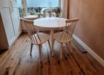 Een mooie Nordic Lotta eettafel met 2 stoelen., 100 tot 150 cm, Scandinavisch/ bohemian, Rechthoekig, Zo goed als nieuw
