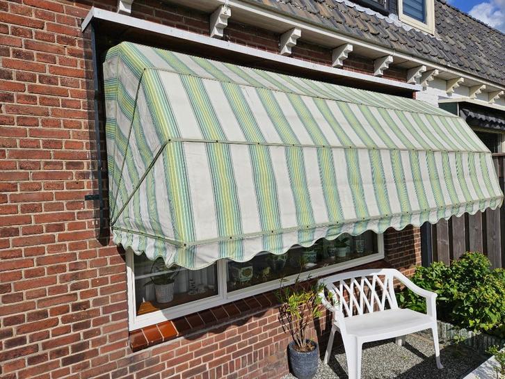 Houten markies, Tuin en Terras, Zonneschermen, Gebruikt, Markies, Minder dan 150 cm, 250 cm tot 450 cm, Ophalen