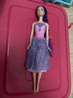 Barbie Pop met Paarse Jurk, Ophalen of Verzenden, Zo goed als nieuw, Pop