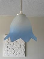 Frans lampje jaren bloem vintage glas blauw, Huis en Inrichting, Lampen | Hanglampen, Ophalen, ., 2de hands, .