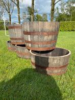 ACTIE! Bloembakken boombak whiskyvat wijnvat open bodem, Tuin en Terras, Bloembakken en Plantenbakken, Minder dan 60 cm, Ophalen of Verzenden