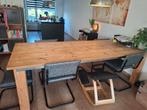 Prachtige grote houten tafel, Huis en Inrichting, Tafels | Eettafels, Ophalen, Gebruikt, 200 cm of meer, 50 tot 100 cm