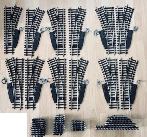Marklin Spoor 1  12x Wissel Electrisch R2 1020 + 60 Rails, Hobby en Vrije tijd, Modeltreinen | Overige schalen, Gebruikt, Rails