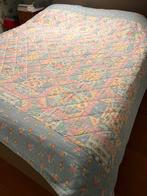 Doorgestikte Patchwork Sprei - Lit Jumeaux, Gebruikt, Overige kleuren, Tweepersoons, Ophalen of Verzenden