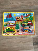 Houten viertuigen puzzel, Ophalen of Verzenden, Minder dan 10 stukjes, Zo goed als nieuw