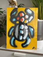 Graffiti kunst schilderij “Mysterieuze Kever” met lijst, Verzenden