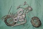 Sculptuur van ijzerdraad gemaakt - Motorfiets, Ophalen of Verzenden