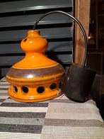 Jaren 70 Hanglamp keramiek Oranje/Rood - Perfecte Staat, Overige materialen, Ophalen of Verzenden, Zo goed als nieuw, Minder dan 50 cm